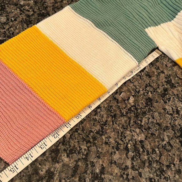 Awoo stripped ribbed cropped turtleneck NWT M - Picture 9 of 10